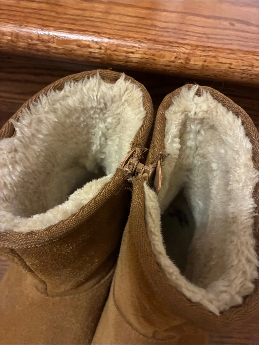 Cat & Jack Girls Brown Suede-Look Faux Fur Boots